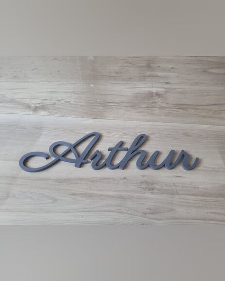 Nome Parede Personalizado em mdf Linha Par - Arthur 16,5 cm