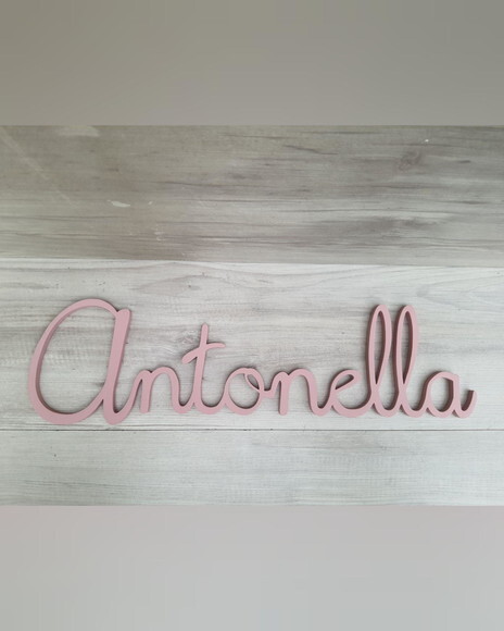 Nome Parede Personalizado em mdf Linha Th - Antonella 14 cm