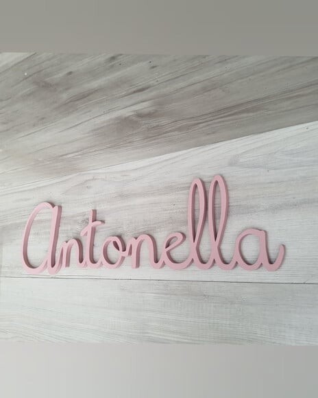 Nome Parede Personalizado em mdf Linha Th - Antonella 14 cm