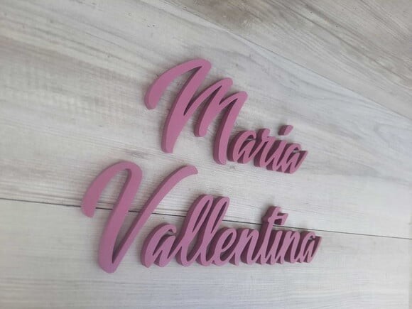 Nome Parede Personalizado em Mdf- Maria Vallentina- Linha Bt