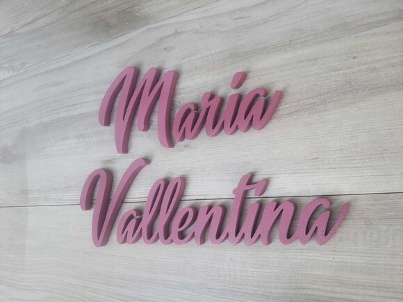 Nome Parede Personalizado em Mdf- Maria Vallentina- Linha Bt