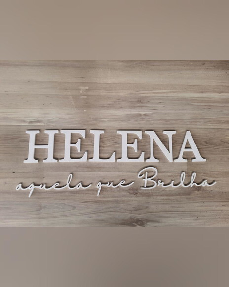 Nome Parede Personalizado mdf - Helena + Significado do Nome