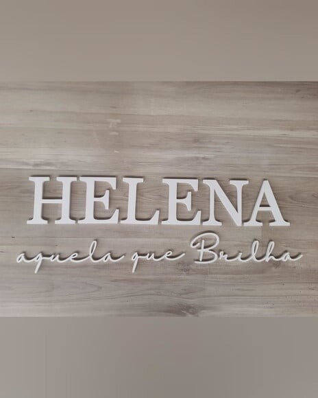 Nome Parede Personalizado mdf - Helena + Significado do Nome
