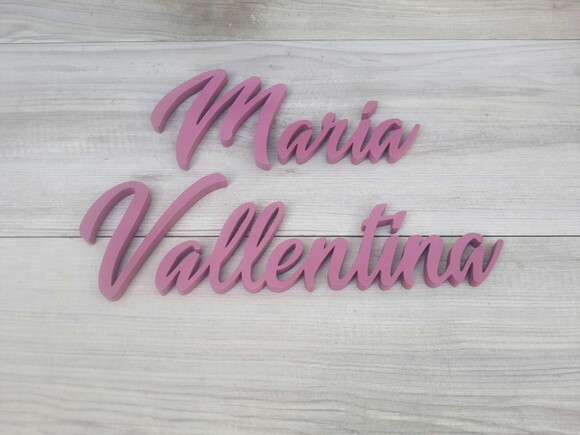 Nome Parede Personalizado em Mdf- Maria Vallentina- Linha Bt