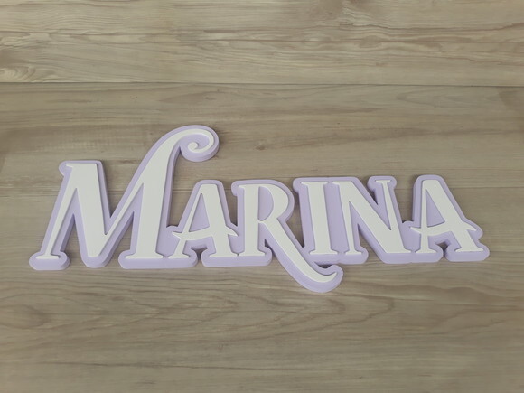 Nome Sobreposto de Parede Modelo Sereia - Marina - 18 cm