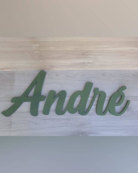 Nomes de Parede em mdf - Linha Cck - André - 28 cm