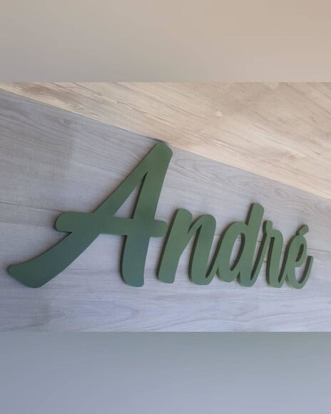 Nomes de Parede em mdf - Linha Cck - André - 28 cm