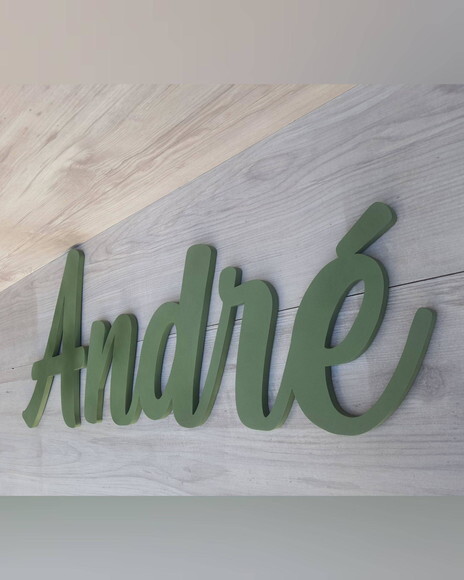 Nomes de Parede em mdf - Linha Cck - André - 28 cm