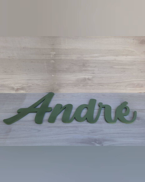 Nomes de Parede em mdf - Linha Cck - André - 28 cm