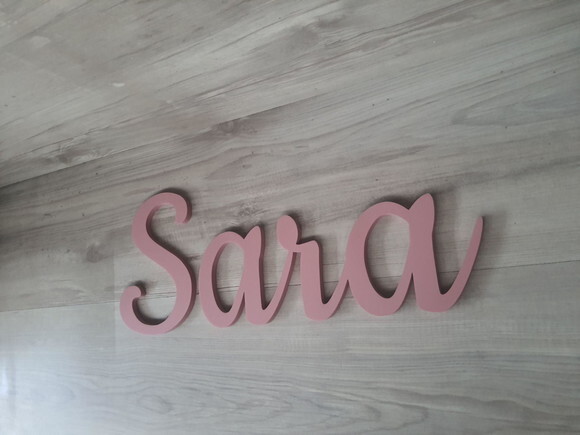 Nomes de Parede em mdf - Linha Ck - Sara - 20 cm