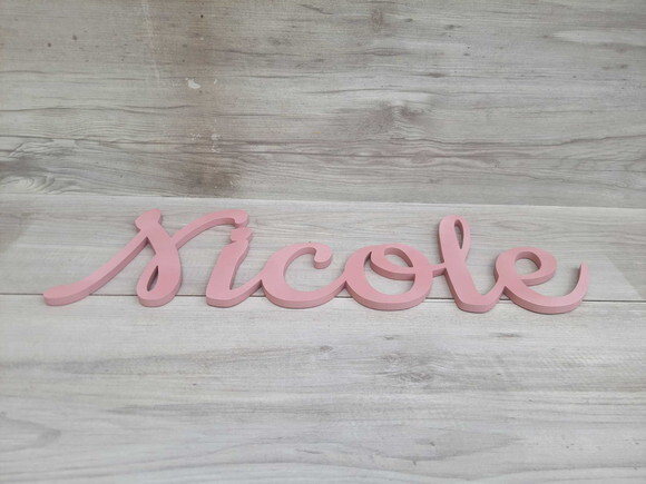 Nomes de Parede em mdf - Linha Ck - Nicole - 18 cm