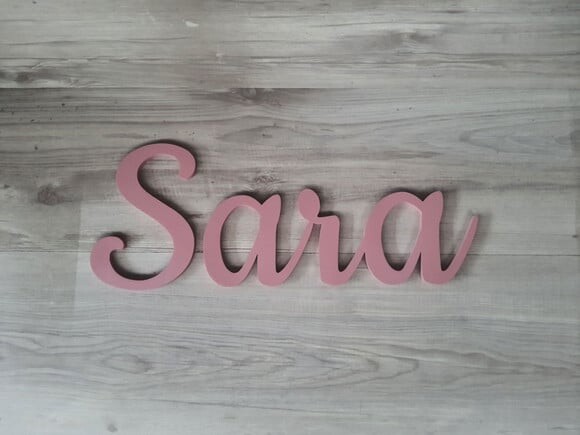 Nomes de Parede em mdf - Linha Ck - Sara - 20 cm