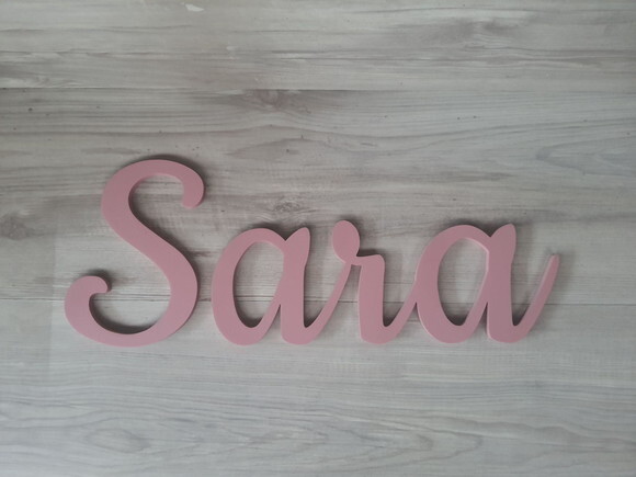Nomes de Parede em mdf - Linha Ck - Sara - 20 cm
