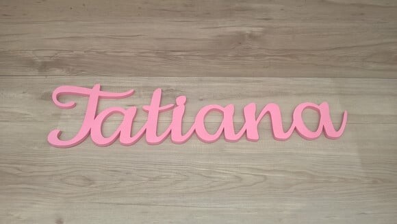 Nomes de Parede em MDF - Linha CK - Tatiana 15 cm