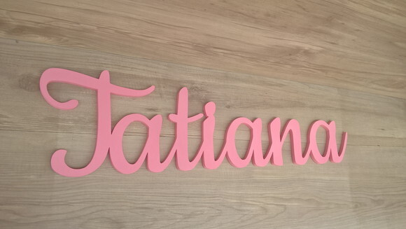 Nomes de Parede em MDF - Linha CK - Tatiana 15 cm