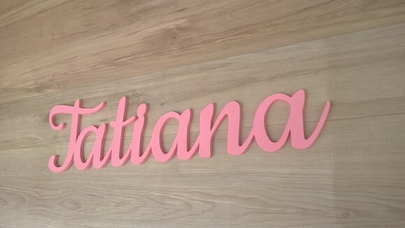Nomes de Parede em MDF - Linha CK - Tatiana 15 cm
