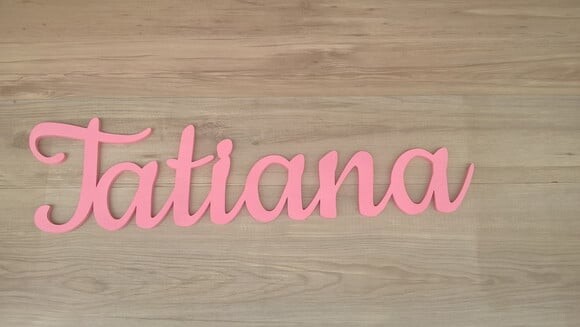 Nomes de Parede em MDF - Linha CK - Tatiana 15 cm
