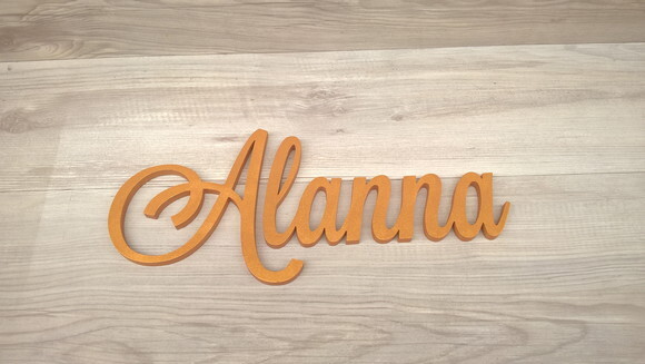 Nomes de Parede em mdf - Linha Ls - Alanna - 15 cm