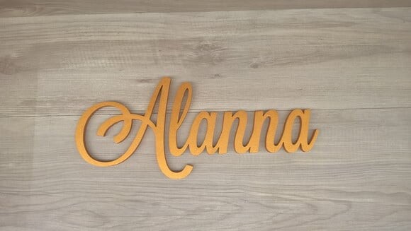Nomes de Parede em mdf - Linha Ls - Alanna - 15 cm