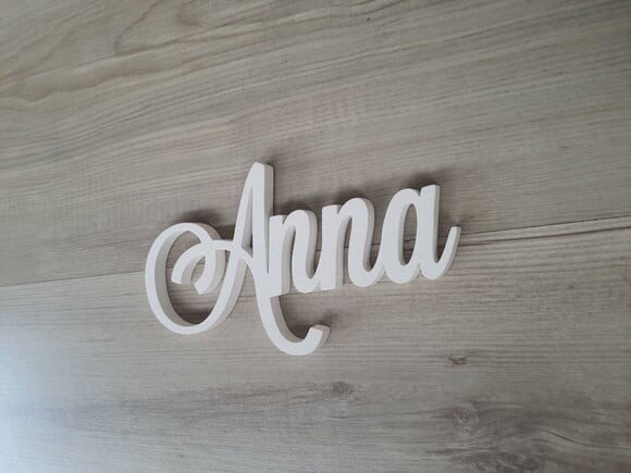 Nomes de Parede em mdf - Linha Ls - Anna 10 cm