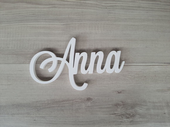 Nomes de Parede em mdf - Linha Ls - Anna 10 cm