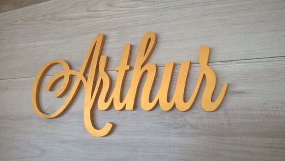 Nomes de Parede em mdf - Linha Ls - Arthur 20 cm