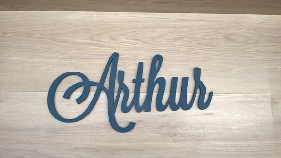 Nomes de Parede em mdf - Linha Ls - Arthur 15 cm