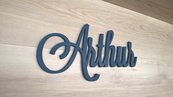 Nomes de Parede em mdf - Linha Ls - Arthur 15 cm