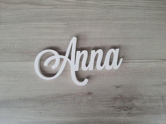 Nomes de Parede em mdf - Linha Ls - Anna 10 cm