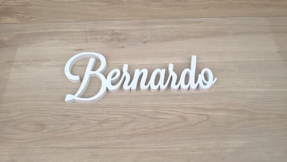 Nomes de Parede em MDF - Linha LS - Bernardo 15 cm