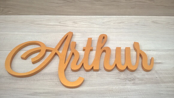 Nomes de Parede em mdf - Linha Ls - Arthur 20 cm