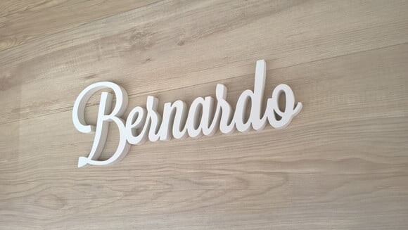 Nomes de Parede em MDF - Linha LS - Bernardo 15 cm