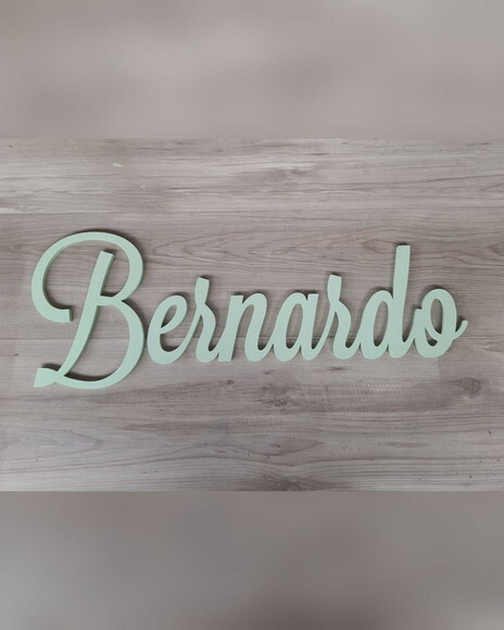 Nomes de Parede em mdf - Linha Ls - Bernardo 25 cm