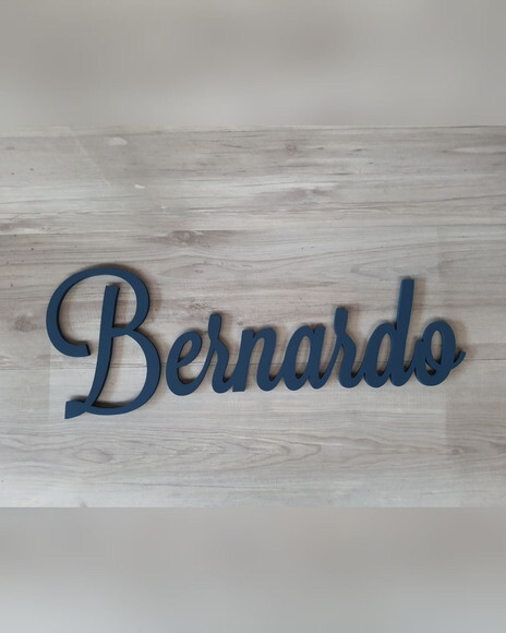 Nomes de Parede em mdf - Linha Ls - Bernardo 25 cm