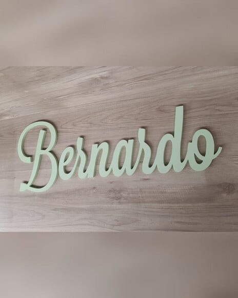 Nomes de Parede em mdf - Linha Ls - Bernardo 25 cm