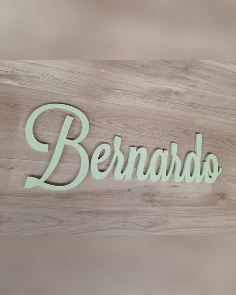 Nomes de Parede em mdf - Linha Ls - Bernardo 25 cm