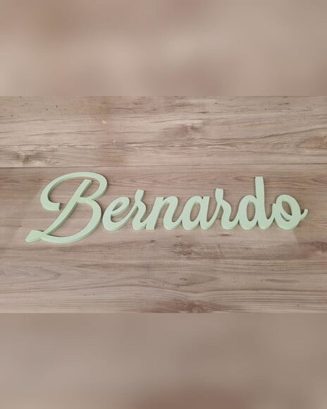 Nomes de Parede em mdf - Linha Ls - Bernardo 25 cm