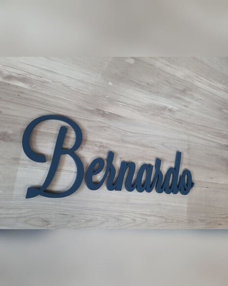 Nomes de Parede em mdf - Linha Ls - Bernardo 25 cm