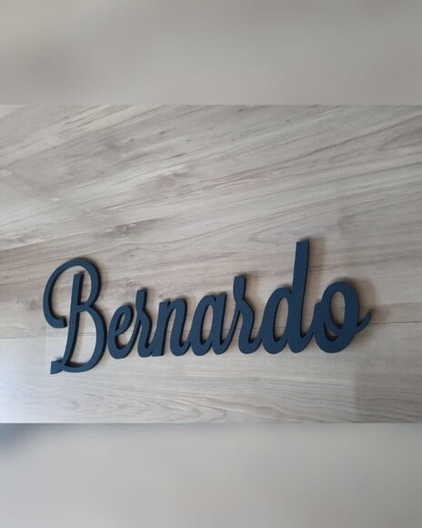 Nomes de Parede em mdf - Linha Ls - Bernardo 25 cm