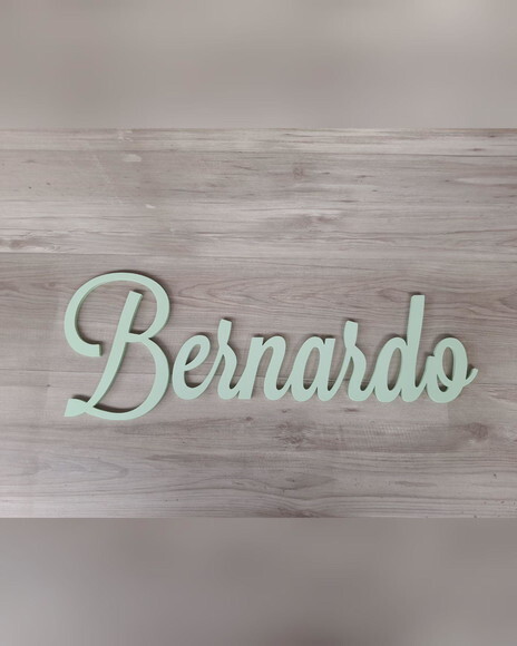 Nomes de Parede em mdf - Linha Ls - Bernardo 25 cm