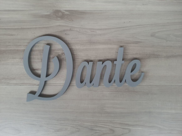Nomes de Parede em mdf - Linha Ls - Dante 20 cm