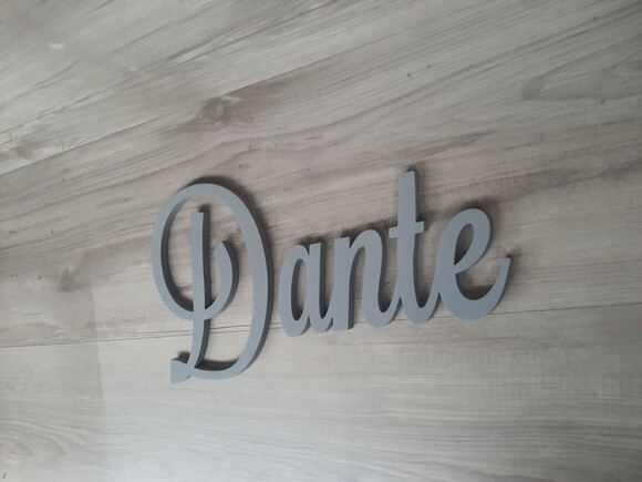 Nomes de Parede em mdf - Linha Ls - Dante 20 cm