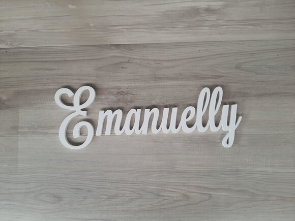 Nomes de Parede em mdf - Linha Ls - Emanuelly - 15 cm