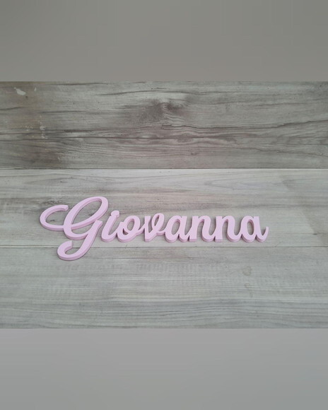 Nomes de Parede em mdf - Linha Ls - Giovanna - 15 cm