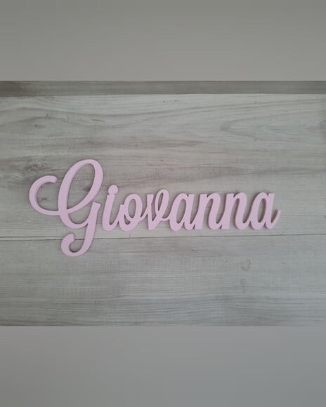 Nomes de Parede em mdf - Linha Ls - Giovanna - 15 cm