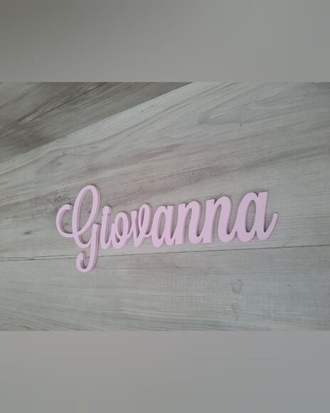Nomes de Parede em mdf - Linha Ls - Giovanna - 15 cm