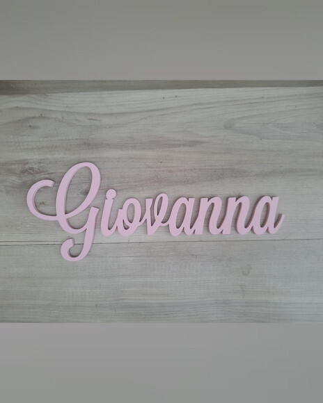 Nomes de Parede em mdf - Linha Ls - Giovanna - 15 cm