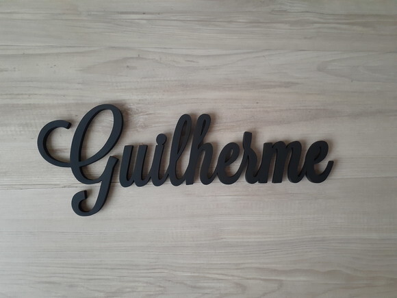 Nomes de Parede em MDF - Linha LS - Guilherme - 15 cm