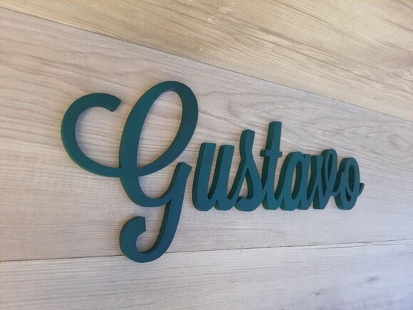 Nomes de Parede em mdf - Linha Ls - Gustavo 16 cm