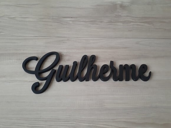 Nomes de Parede em MDF - Linha LS - Guilherme - 15 cm